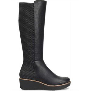NEW IN BOX Eurosoft Women's‎ Falicia Black Wedge Boots Size 8.5 M Fall Winter
